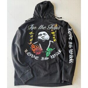 Rod Wave Hoodie Mens Medium Black Love Is War Tour Pullover Long Sleeve